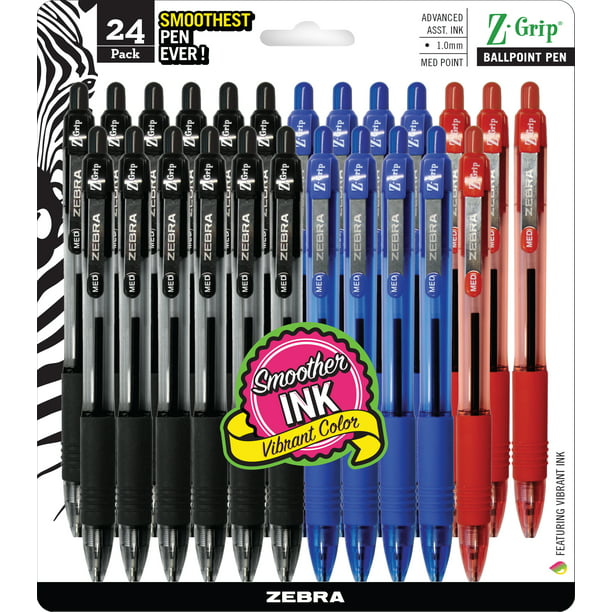 SEE DESCRIPTION Zebra Black Smooth Ink Pens Pk 8 X Two Packs